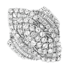 Anillo Envol – Oro blanco de 9 quilates y diamantes