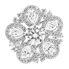 Anillo Lyséa – Oro blanco reciclado de 18 quilates y diamantes sintéticos