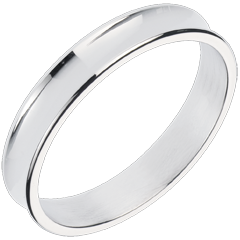 Anneau Dandy or blanc 18 carats