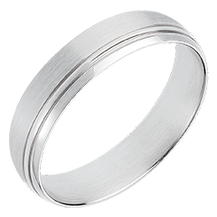 Anneau or blanc 18 carats Cardinal