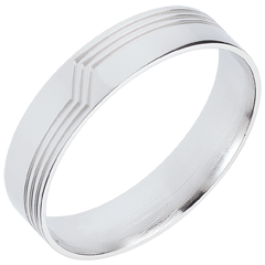 Anneau Volte-face or blanc 18 carats