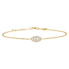 Armband Frische - Auge des Orients - 9 Karat Gelbgold und Diamanten