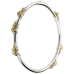 Armband Spaziergang der Sinne - Tanz der Ameisen - Weiß- und Gelbgold