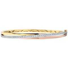 Armreif Saturn - Tricolor und Diamanten - 18 Karat