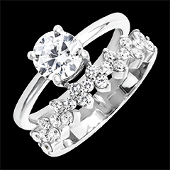 Astrée Ring – Gerecycled 9 karaat witgoud & laboratoriumdiamanten