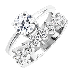 Astrée Ring – Recyceltes 18-karätiges Weißgold & Labordiamanten