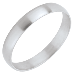 « L'Atelier » Nº20331 - Alliance 3 mm Or blanc poli 18 carats - Fin