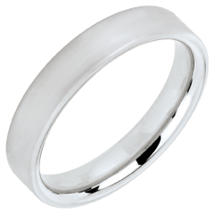 « L'Atelier » No. 39428 - Wedding rings 4 mm Platinum polished - Ribbon