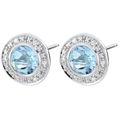 Pendientes Odina - oro blanco 9 quilates