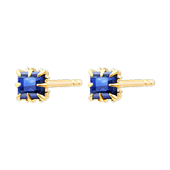 Pendientes Nuit Claire – Oro amarillo de 9 quilates y zafiros sintéticos