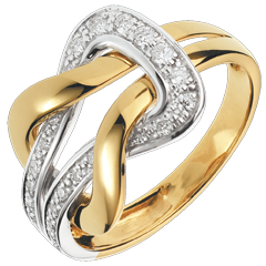 Bague Amour Eternel - or blanc et or jaune 18 carats