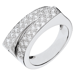 Bague Féérie - Double destin - 0.68 carat de diamants - or blanc 18 carats
