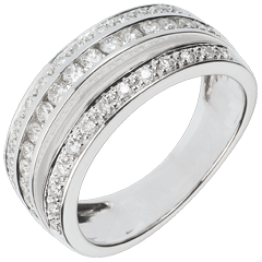 Bague Féérie - Voie Lactée - 0.7 carat - 43 diamants - or blanc 18 carats