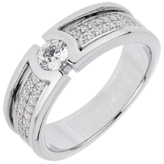 Bague de fiançailles Constellation - Diamant Solitaire - diamant 0.27 carat - or blanc 18 carats