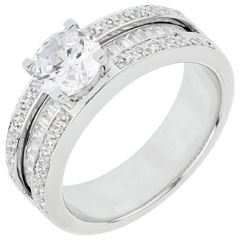 Bague de Fiançailles Destinée - Constance - or blanc 18 carats - 1 carat