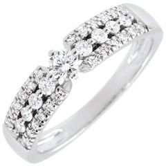 Bague de Fiançailles Destinée - Médicis - or blanc 18 carats - 0.10 carat