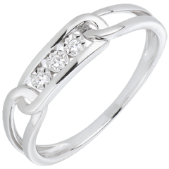 Bague Force Diamants or blanc 18 carats
