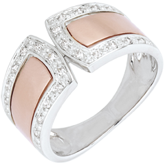 Bague Infini - Impériale et diamants - or blanc et or rose 18 carats