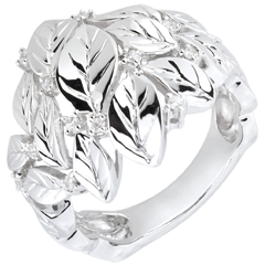 Bague Jardin Enchanté - Rosée précieuse - or blanc 18 carats