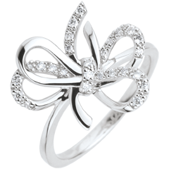 Bague Noeud Folie - Argent et diamants