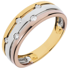 Bague Voie Lactée - 3 ors - trois ors 18 carats