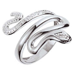 Ring Imaginary Walk - Precious Menace - White Gold and diamonds - 18 carats