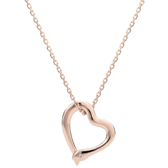 Necklace Imaginary walk - Snake of love - small model - rose gold and diamond- 18 carats