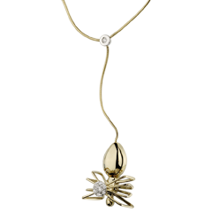Necklace Imaginary Walk - Spider Queen - yellow gold and diamonds