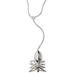 Necklace Imaginary Walk - Spider Queen - white gold and diamonds