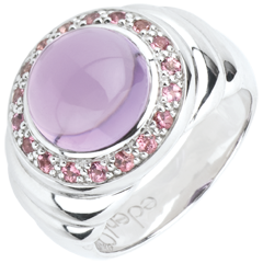 Hortense Ring - Silver and fine stones