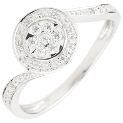 Ring Swandance - 0.11 karaat - 18 karaat witgoud