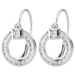 Boucle d'oreilles Lutine - or blanc 9 carats