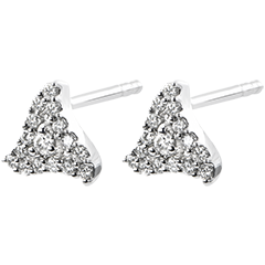 Boucles d'Oreilles Abondance - Zenith - or blanc 18 carats et diamants