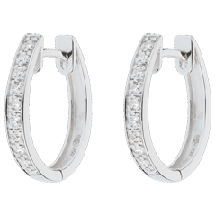 Boucles d'oreilles anneaux de Vénus - or blanc 18 carats