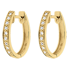 Boucles d'oreilles anneaux de Vénus - or jaune 18 carats