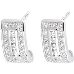Boucles d'oreilles Constellation - Zodiaque - or blanc 18 carats et diamants
