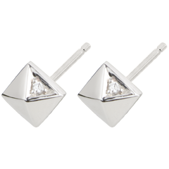 Boucles d'oreilles Genèse - Diamants - or blanc 9 carats