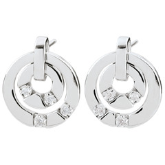 Boucles d'oreilles Harmonia - or blanc 9 carats