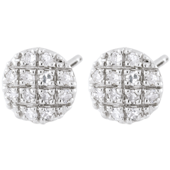 Boucles d'oreilles New-York - or blanc 9 carats