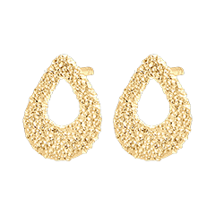 Boucles d'oreilles Puces Fraîcheur - Pira - or jaune 9 carats