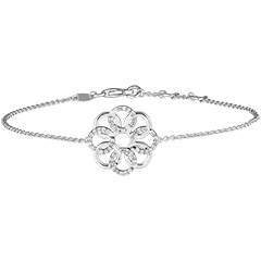 Bracelet Destinée - Arabesque - or blanc 9 carats et diamants