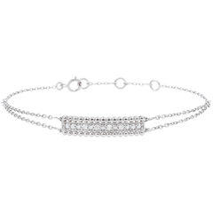 Bracelet Fleur de Sel - deux anneaux - or blanc 18 carats