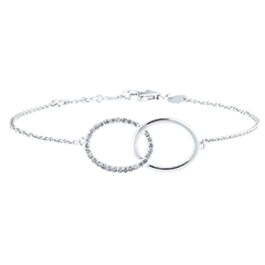 Bracelet Fraîcheur - Double Firmament - or blanc 9 carats et diamants