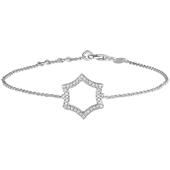 Bracelet Fraîcheur - Lux - or blanc 9 carats et diamants