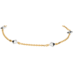 Bracelet Genesis - Rough diamonds bicolor - 18 carat