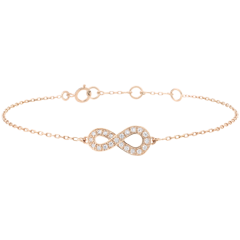 Bracelet Infini - or rose 18 carats et diamants