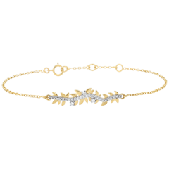 Bracelet Jardin Enchanté - Feuillage Royal - or jaune 18 carats et diamants