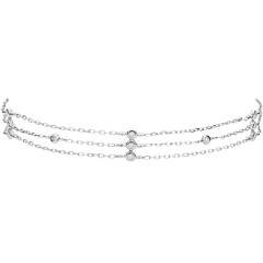 Bracelet or blanc 18 carats Grâce - 13 diamants