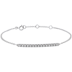 Bracelet or blanc 9 carats Scintillant - 15 diamants