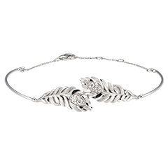 Bracelet Panache - Signature - or blanc 18 carats et diamants synthétiques 